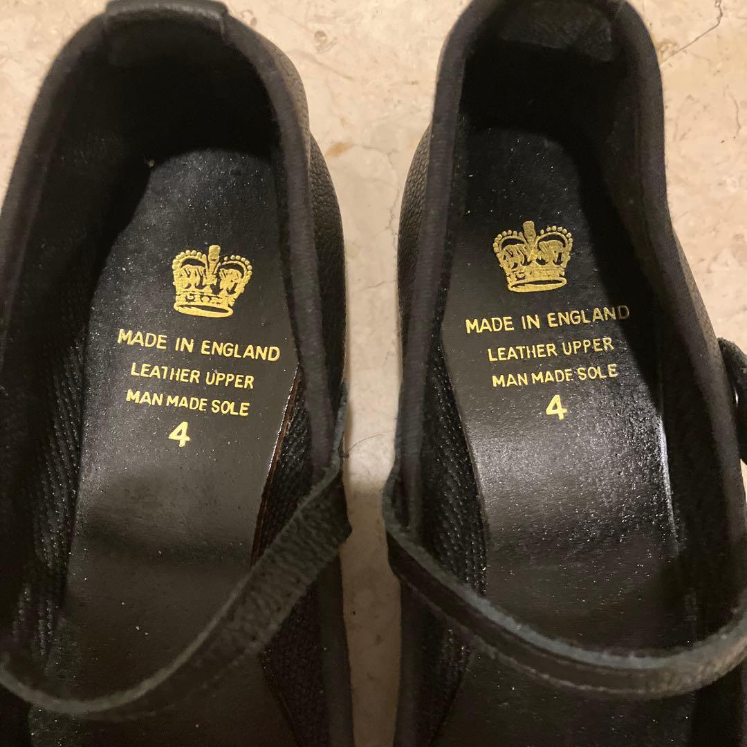 CROWN フラットシューズ 4 STRAP COURT JAZZ ブラック