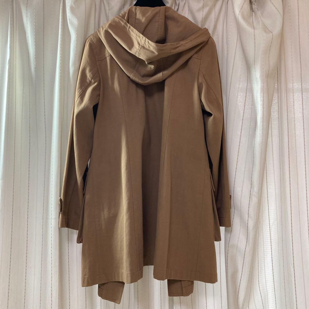 バーバリーロンドン✨モッズコート　46 大きいサイズ　茶　メガチェック　フード