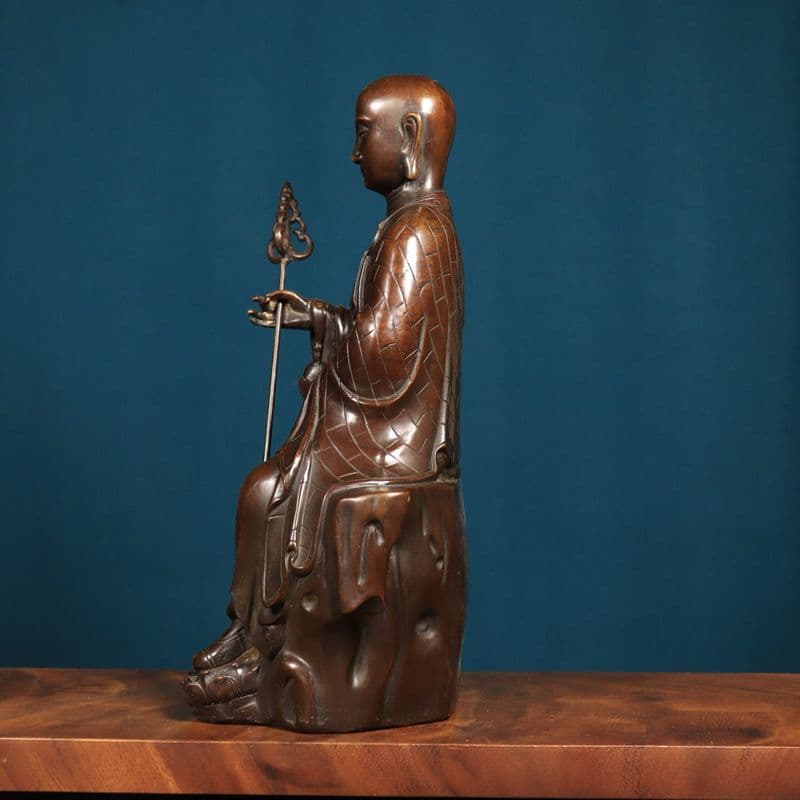 銅製 仏像 地蔵王菩薩仏像 応接間仏間 家庭用 室内 奉納 工芸品 置物