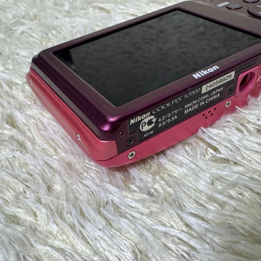 実写美【動作確認済】Nikon COOLPIX S3500 ピンク