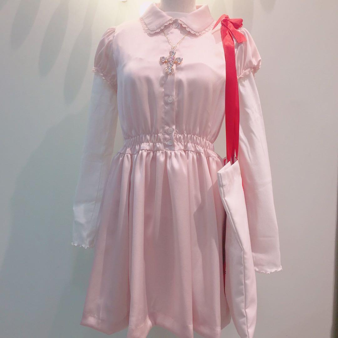 新品■定価　26,400円■ローズマリーソワールshirringワンピースピンク