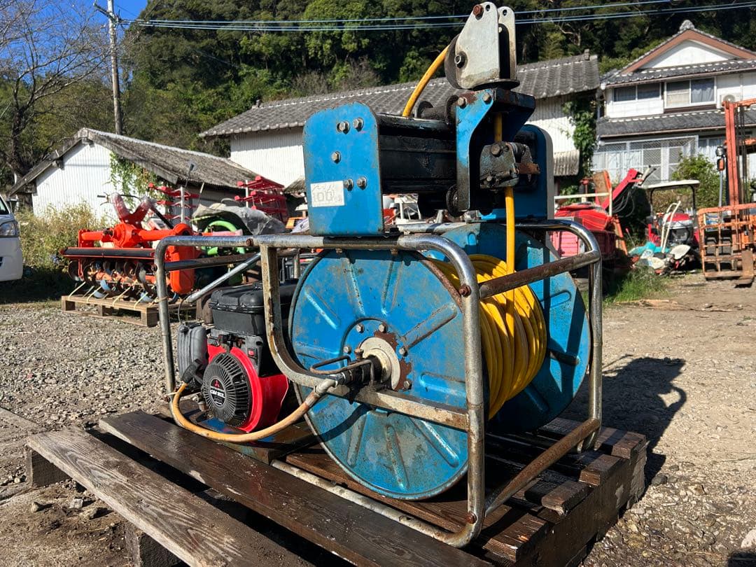 宮崎　丸山　セット動噴 自動整列巻取 MS410 6馬力 　動力噴霧器 散布機