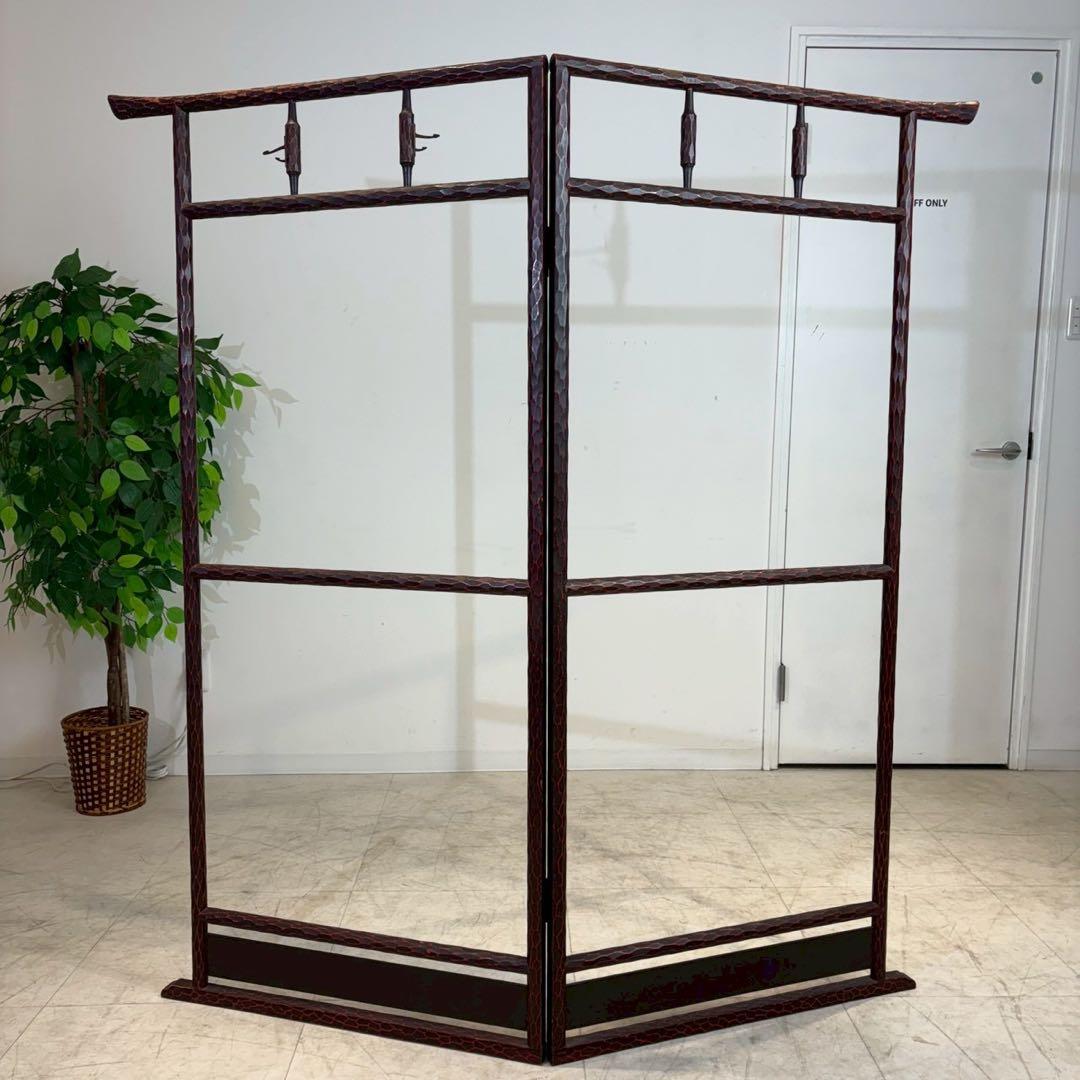 鎌倉彫 衣桁 衣紋掛け 着物掛け・洋服掛け レトロ家具 和風インテリア