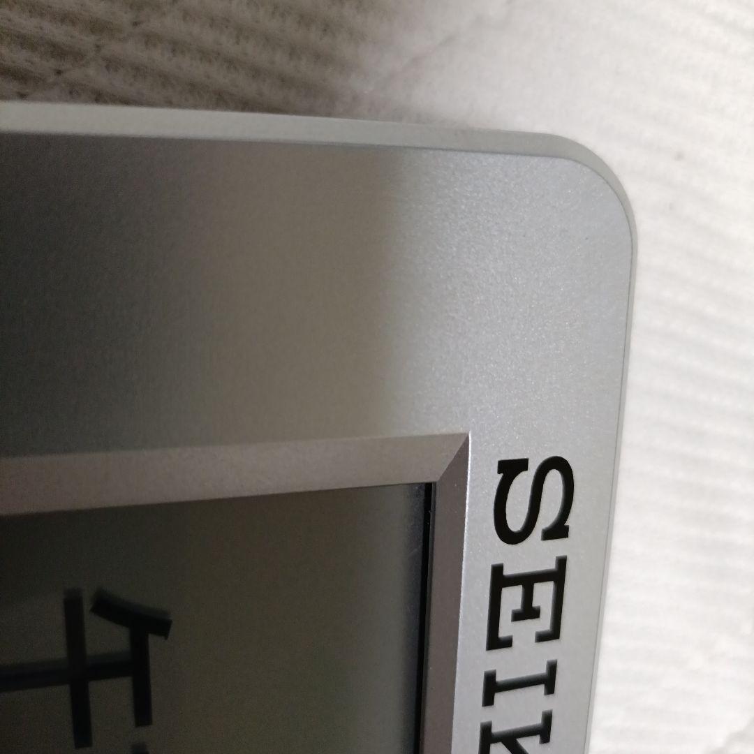 SEIKO デジタル電波置時計 温度湿度計　SQ433S