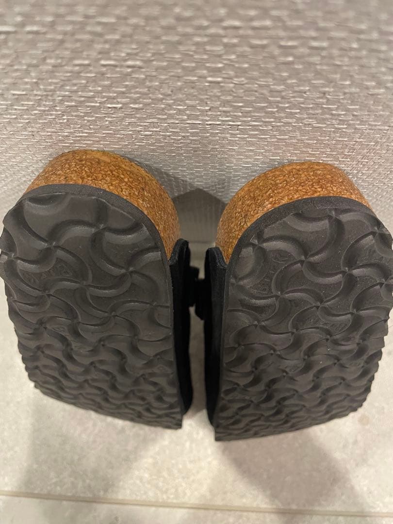 美品 ビルケンシュトック ボストン 38 ナロー　ブラックスエード 24.5