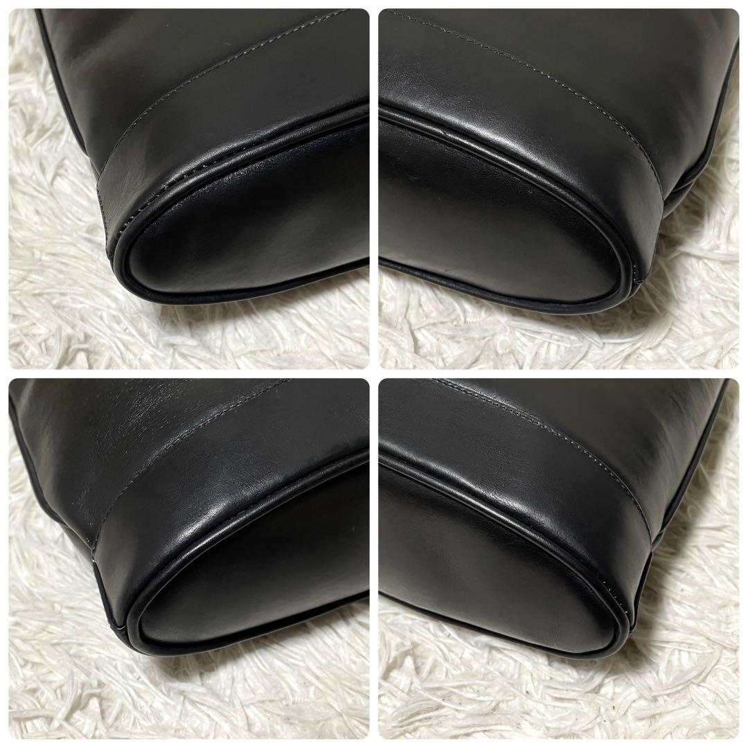 【良品】GUCCI グッチ　ワンショルダー　レザー　インターロッキング　ブラック