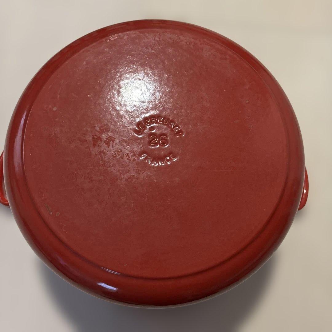 LE CREUSET 赤 ホーロー鍋 26蓋付き