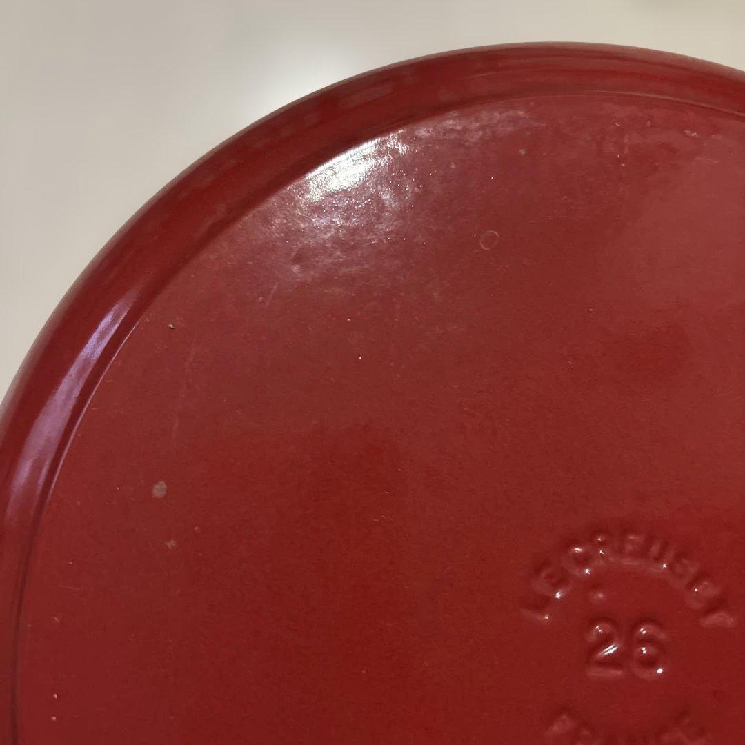 LE CREUSET 赤 ホーロー鍋 26蓋付き