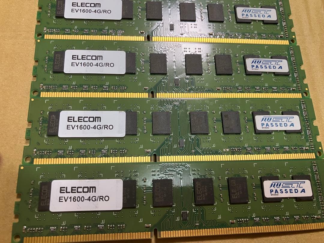 ELECOM EV1600-4G/RO 4GB DDR3 メモリー(4枚)