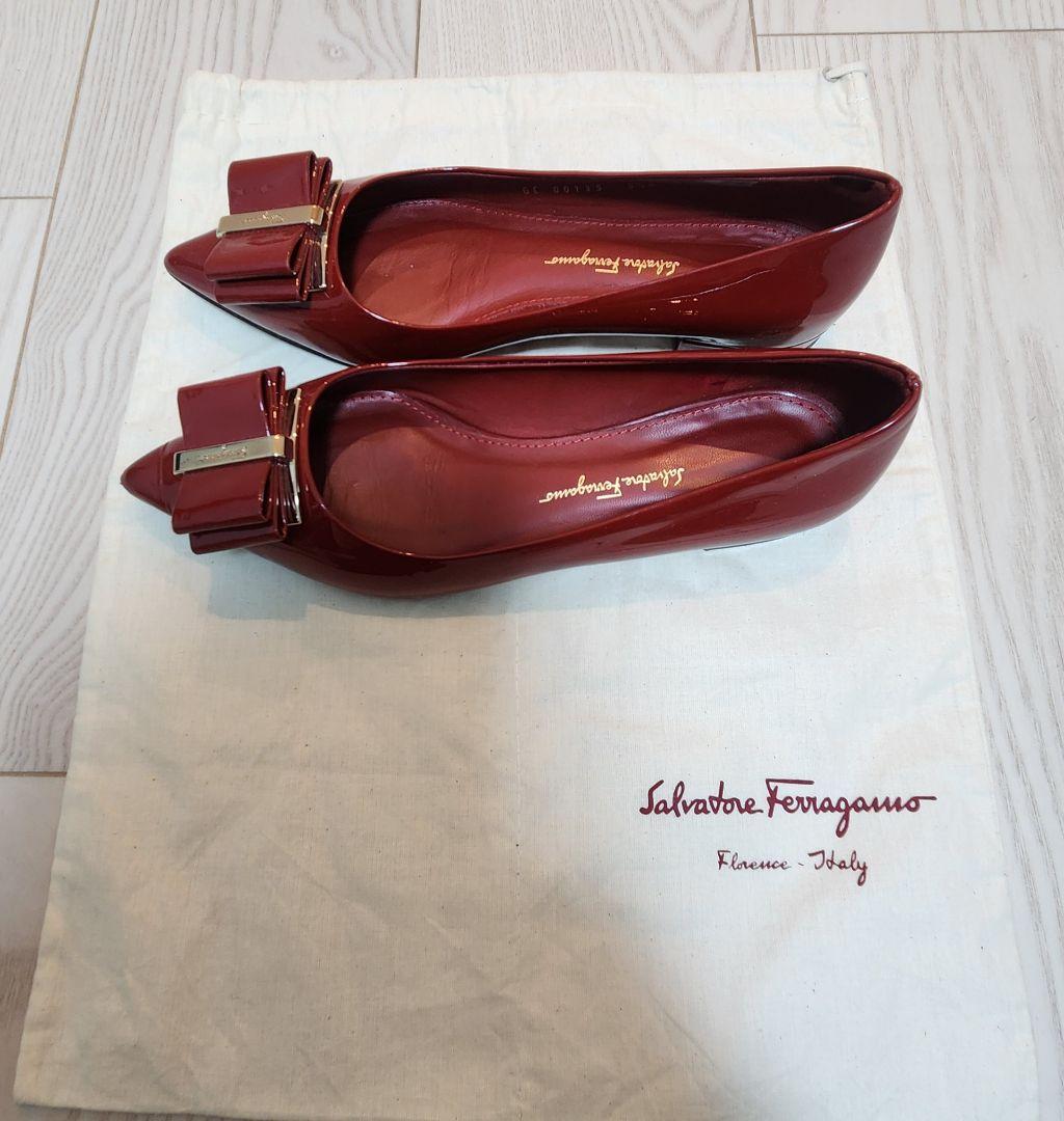 フェラガモ　フラット　ボルドー　5 1/2