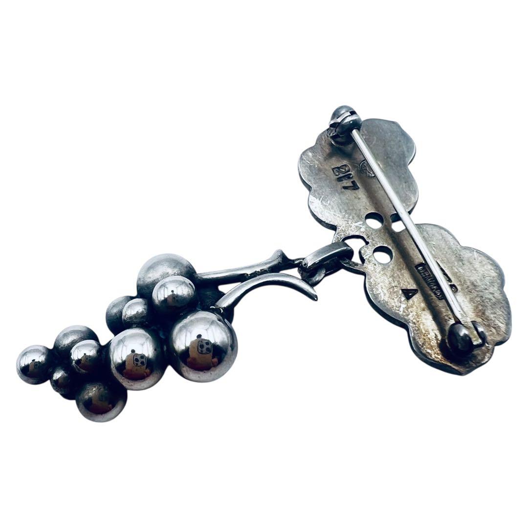 ジョージジェンセン　ムーンライトグレープ　217A シルバー　ブローチ