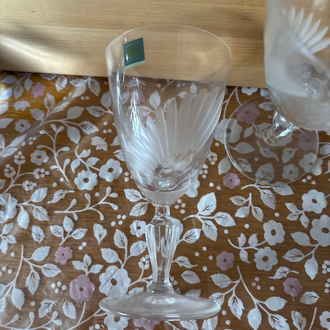 HOYA ガラス製 2002年受賞 HOYA エッチング装飾2個セット 2点