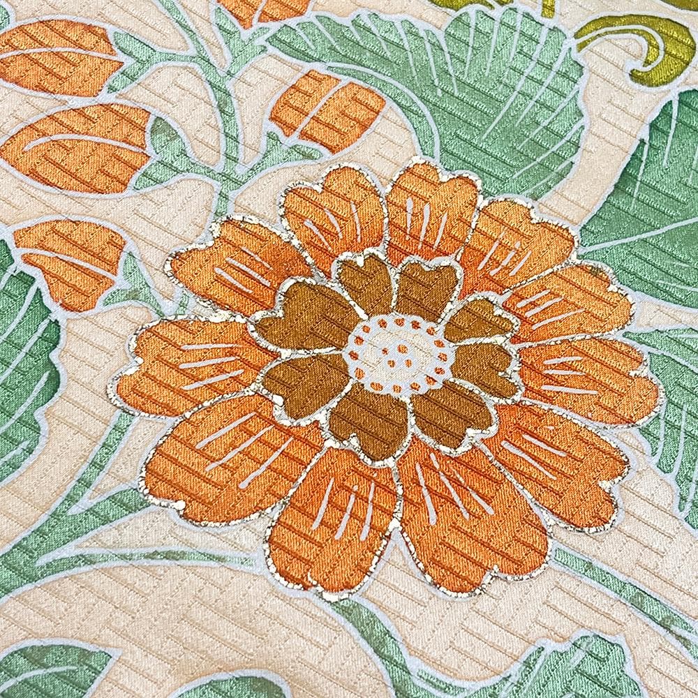 j*m様 志ま亀？ 訪問着 正絹 綸子 新古品 手描友禅 セミフォーマル №ym