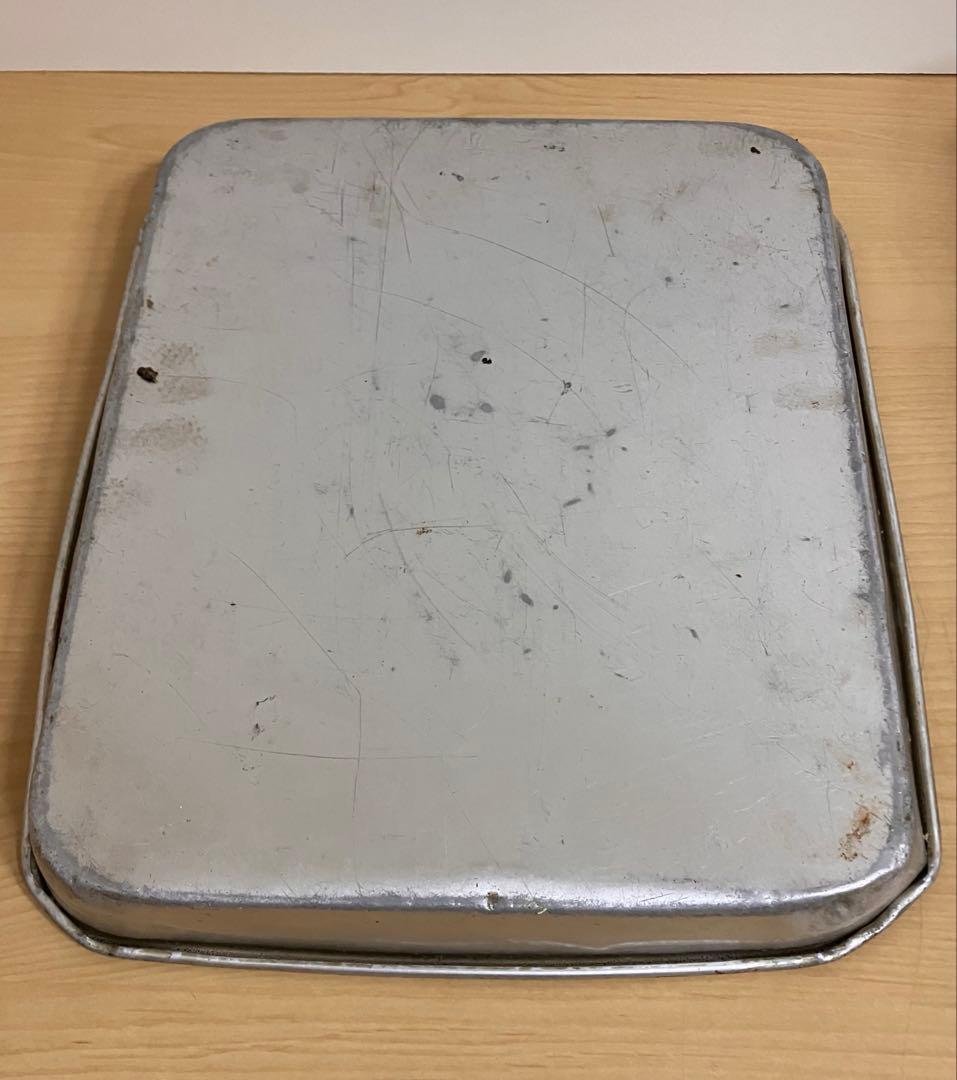 昭和レトロ　学校給食アルミ　給食缶　アルおかず缶　3個湯切り1個 アンティーク