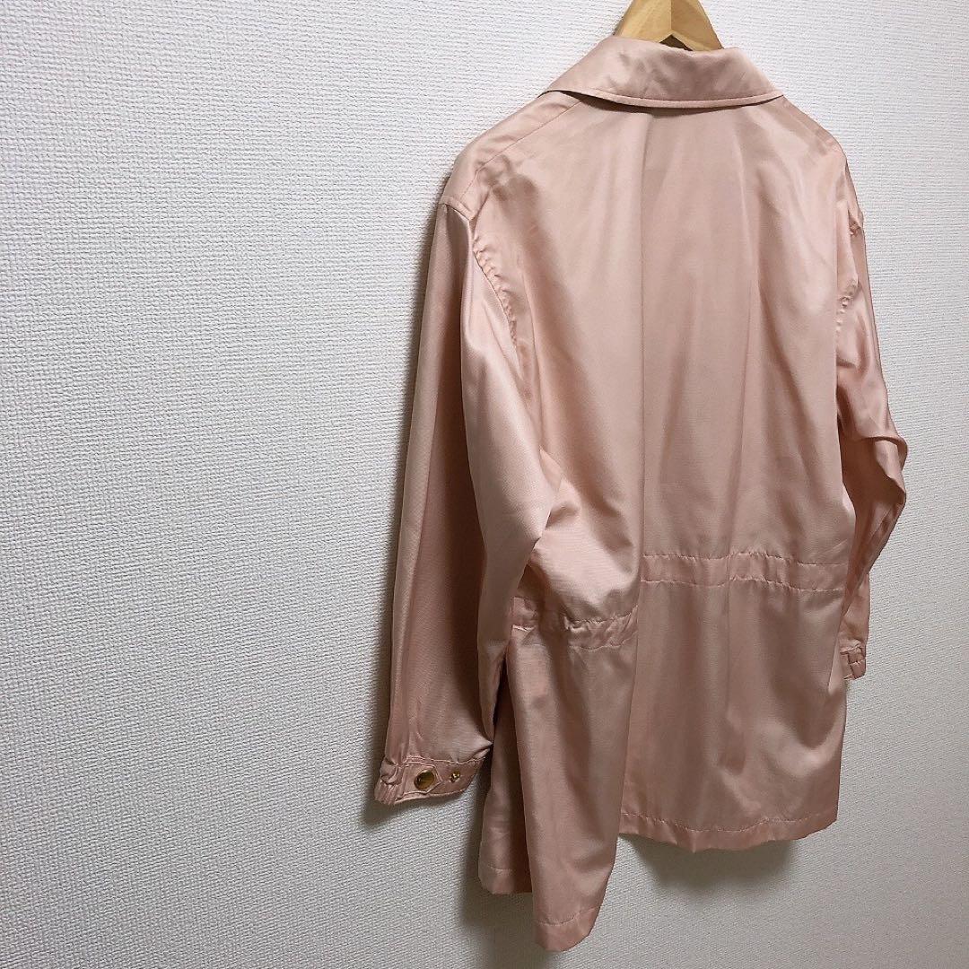 バーバリー　ブルゾンコート　金ボタン　ピンク　ノバチェック
