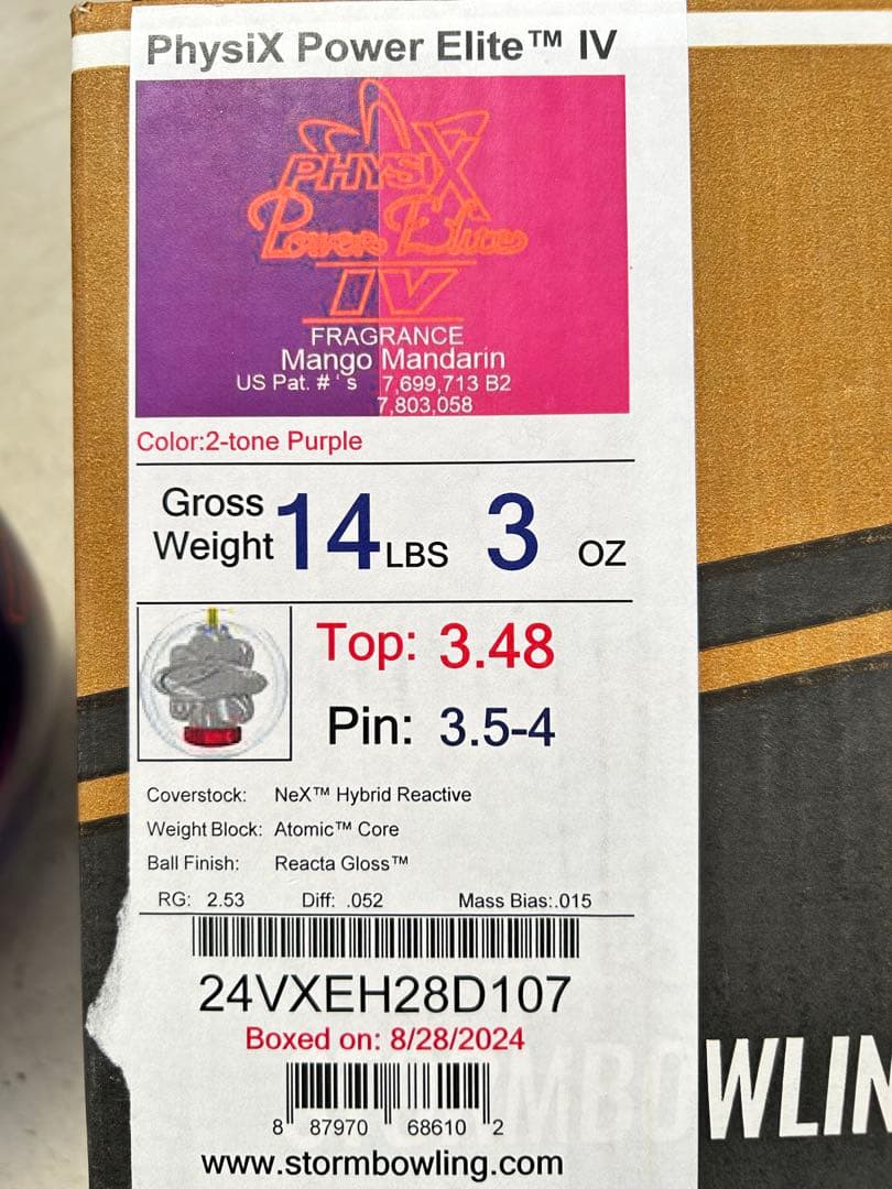 PhysiX Power Elite IV ボウリングボール 14 lbs