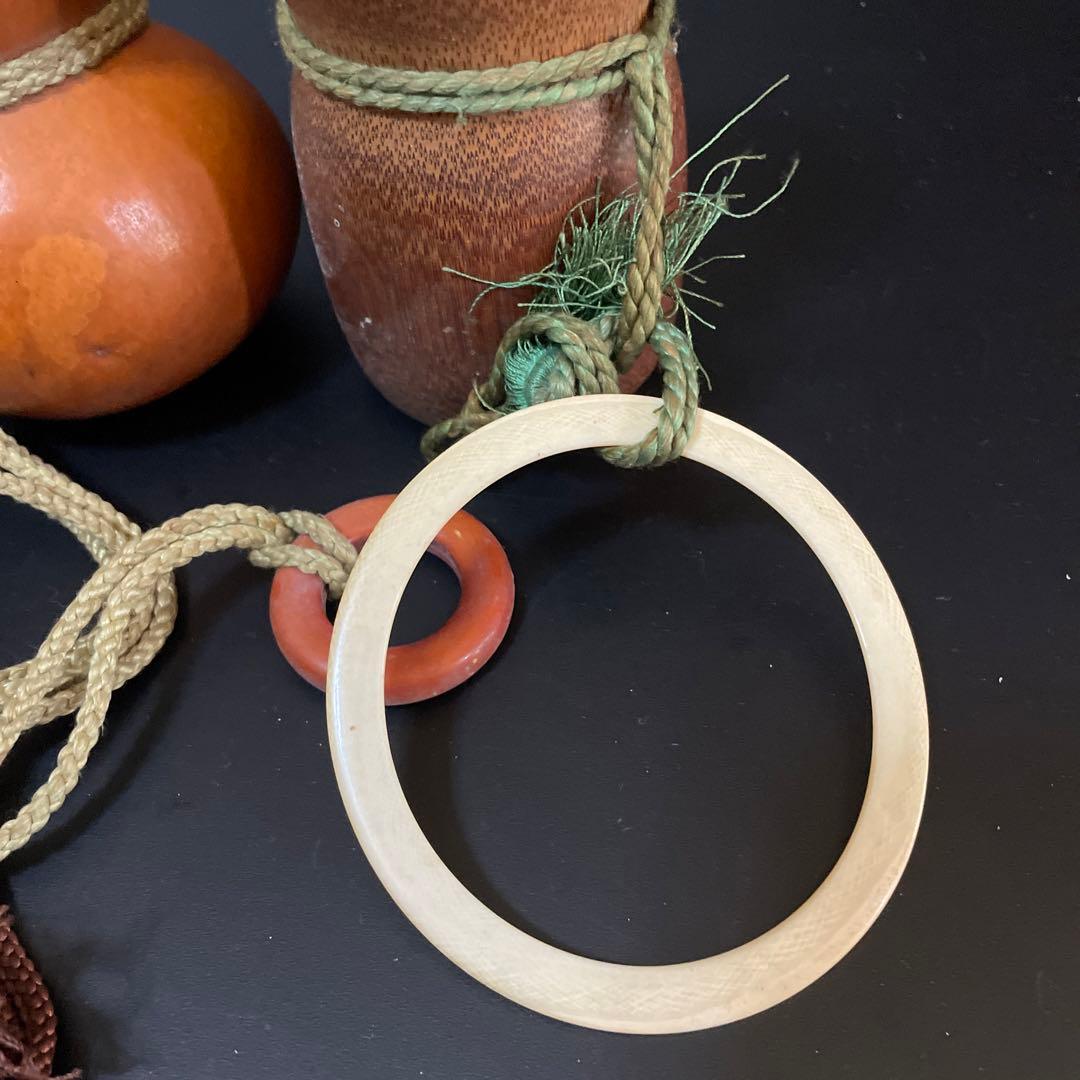 時代物　瓢箪水筒　ひょうたん　お茶入れ　銀口　茶道具　まとめて