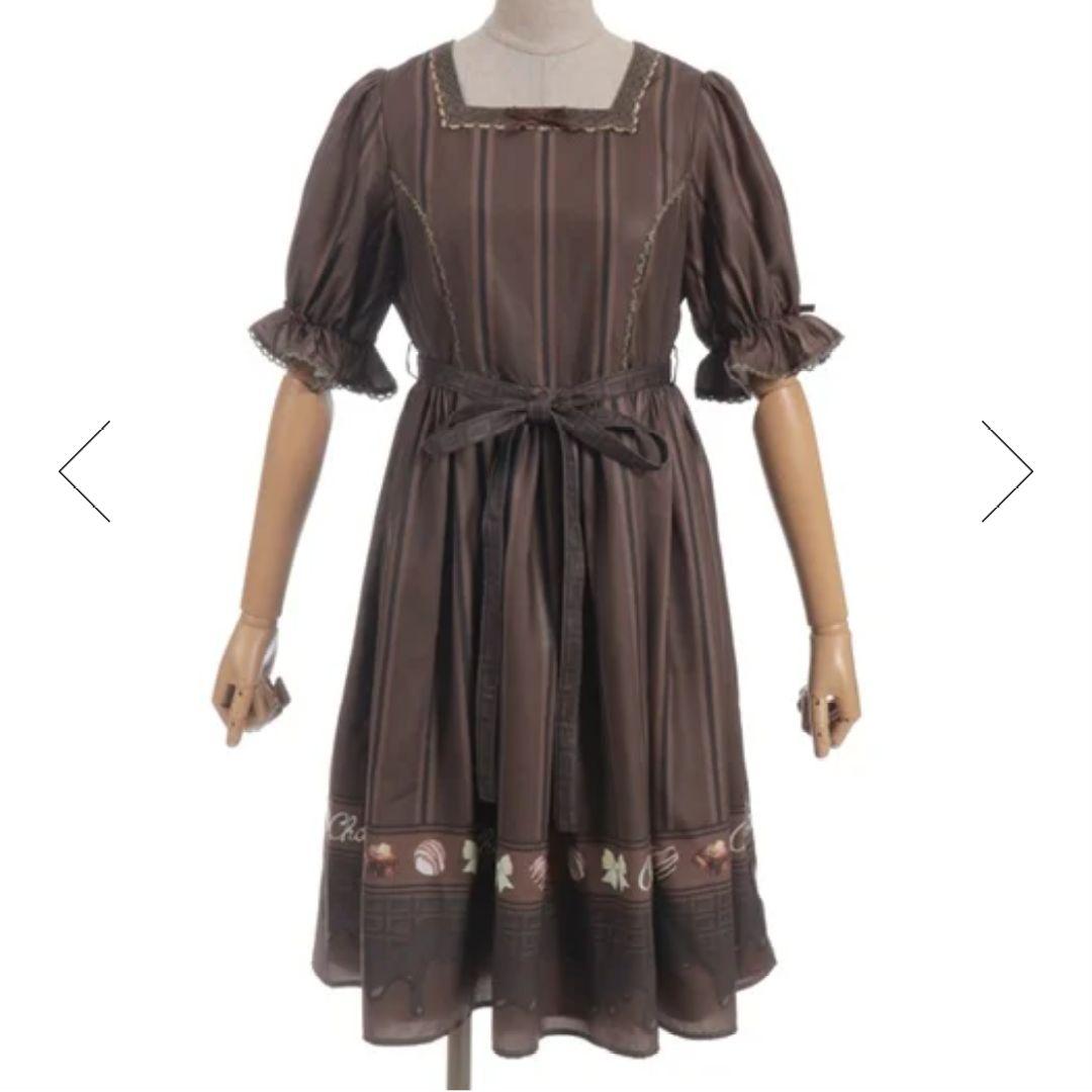 Chalmiere ボンボンショコラ ワンピース＆カチューシャ ブラウン 茶