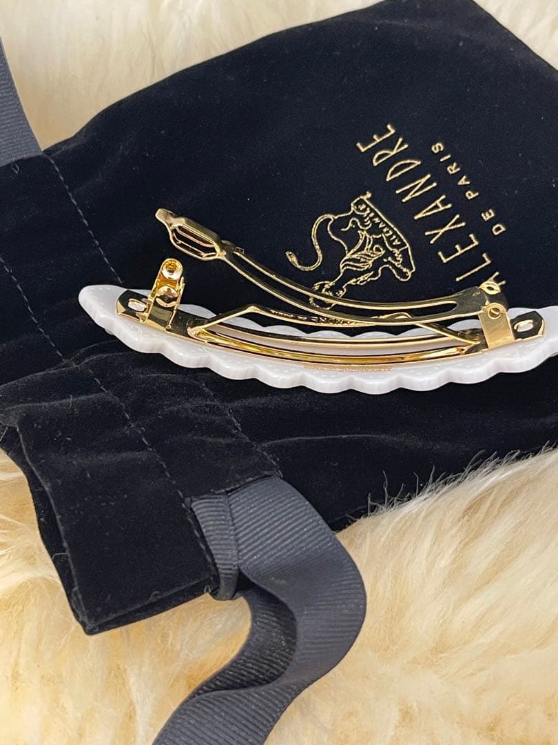 ALEXANDRE DE PARIS パールデザイン バレッタ (8 cm)