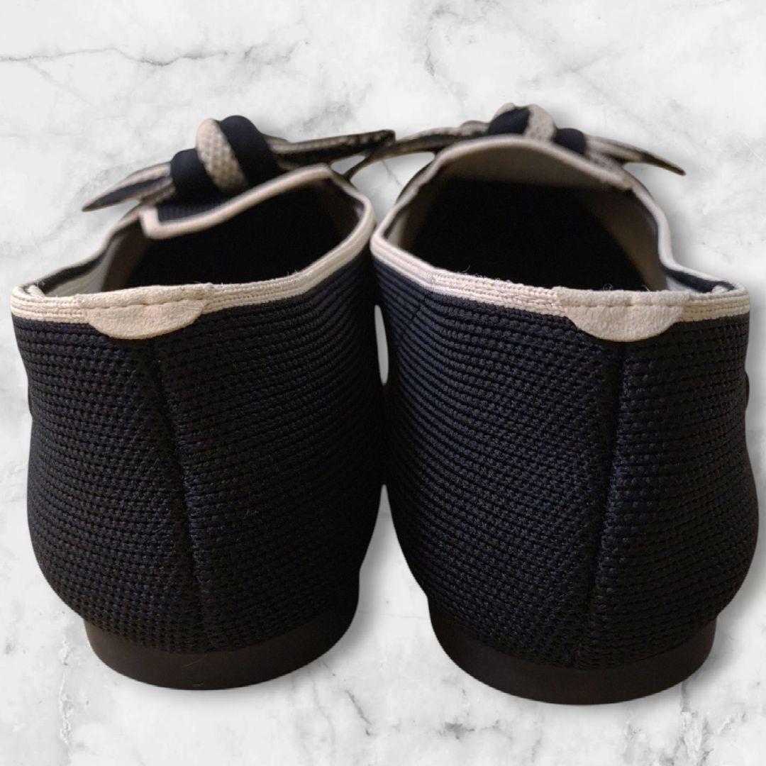 【極美品】VIVAIA Michelle ポインテッドトゥ リボン付きローファー