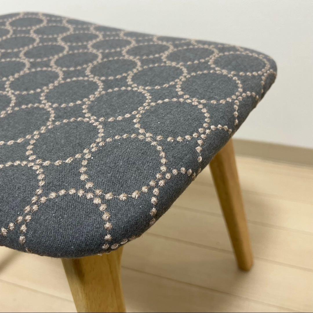 ミナペルホネン スツール タンバリン 細脚 【グレー/ブルー】 オットマン 椅子