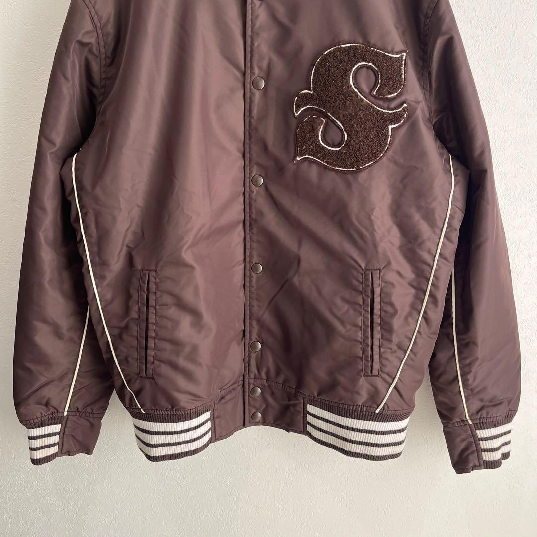 【希少】STUSSY　スタジャン　OLD GOLD Sロゴ　オールドステューシー