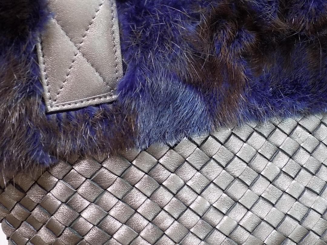 FALORNI ミンクファー付きハンドバッグ　イタリア製　数回使用