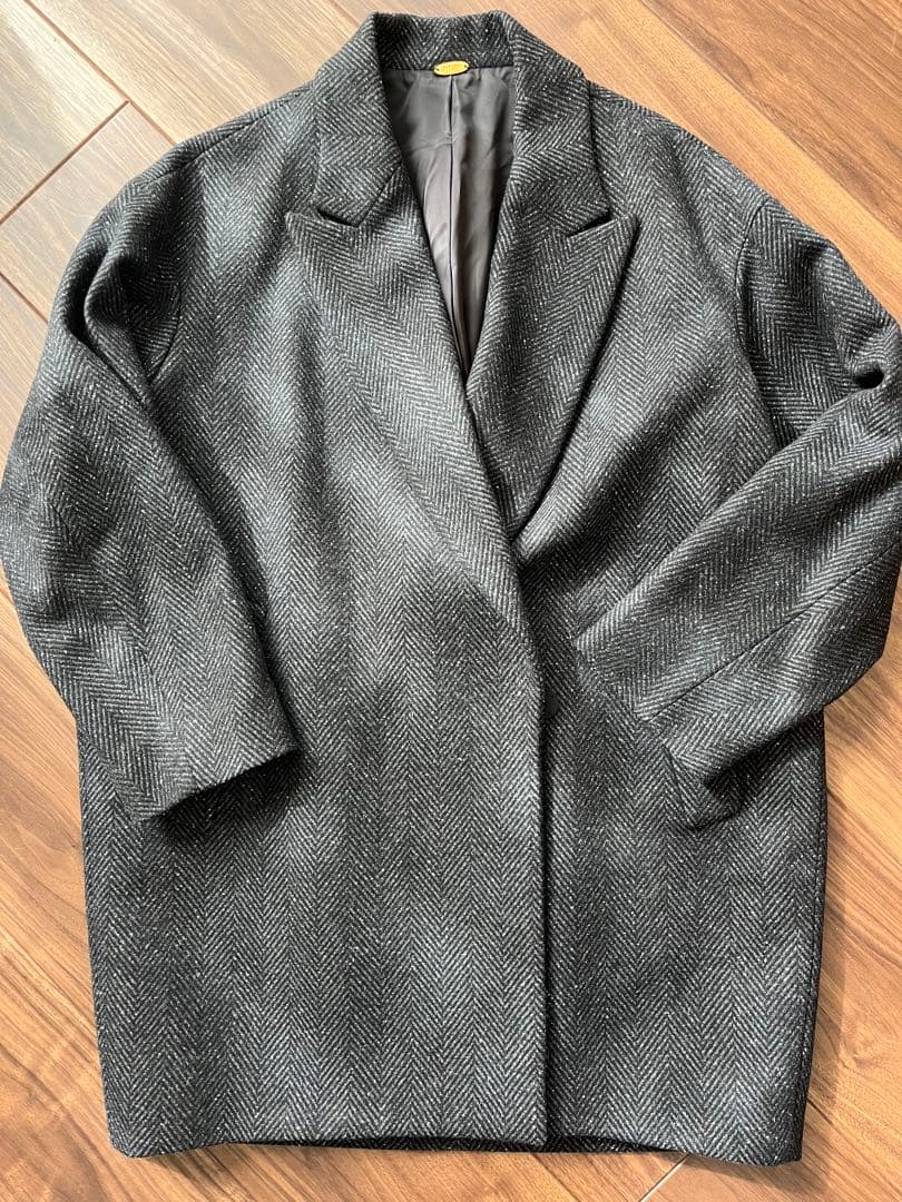 最終値下げ　MUSE ネップツイード ハーフコート ヘリンボーン ウール