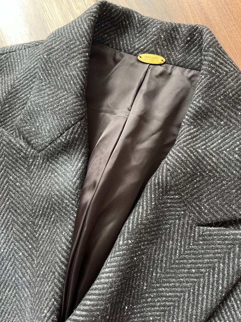 最終値下げ　MUSE ネップツイード ハーフコート ヘリンボーン ウール