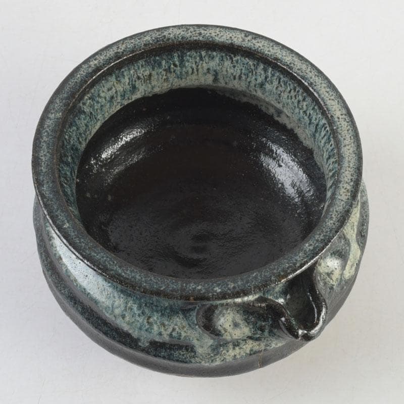 北大路魯山人作　唐津焼　双耳壷　小山冨士夫(古山子)書付箱　V　9676