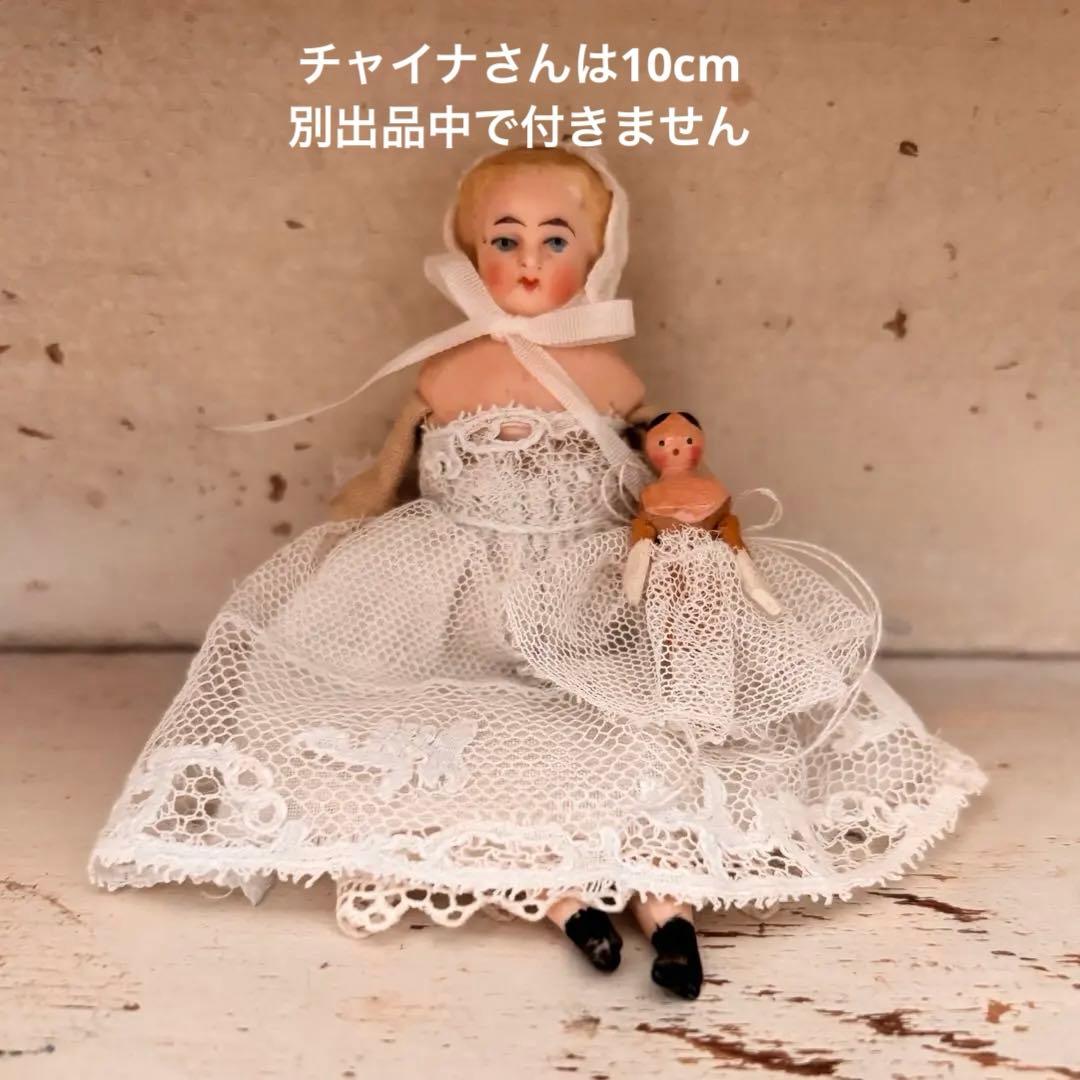 レア極小3.3cm ペグドール　ウッデンドール　アンティークドール