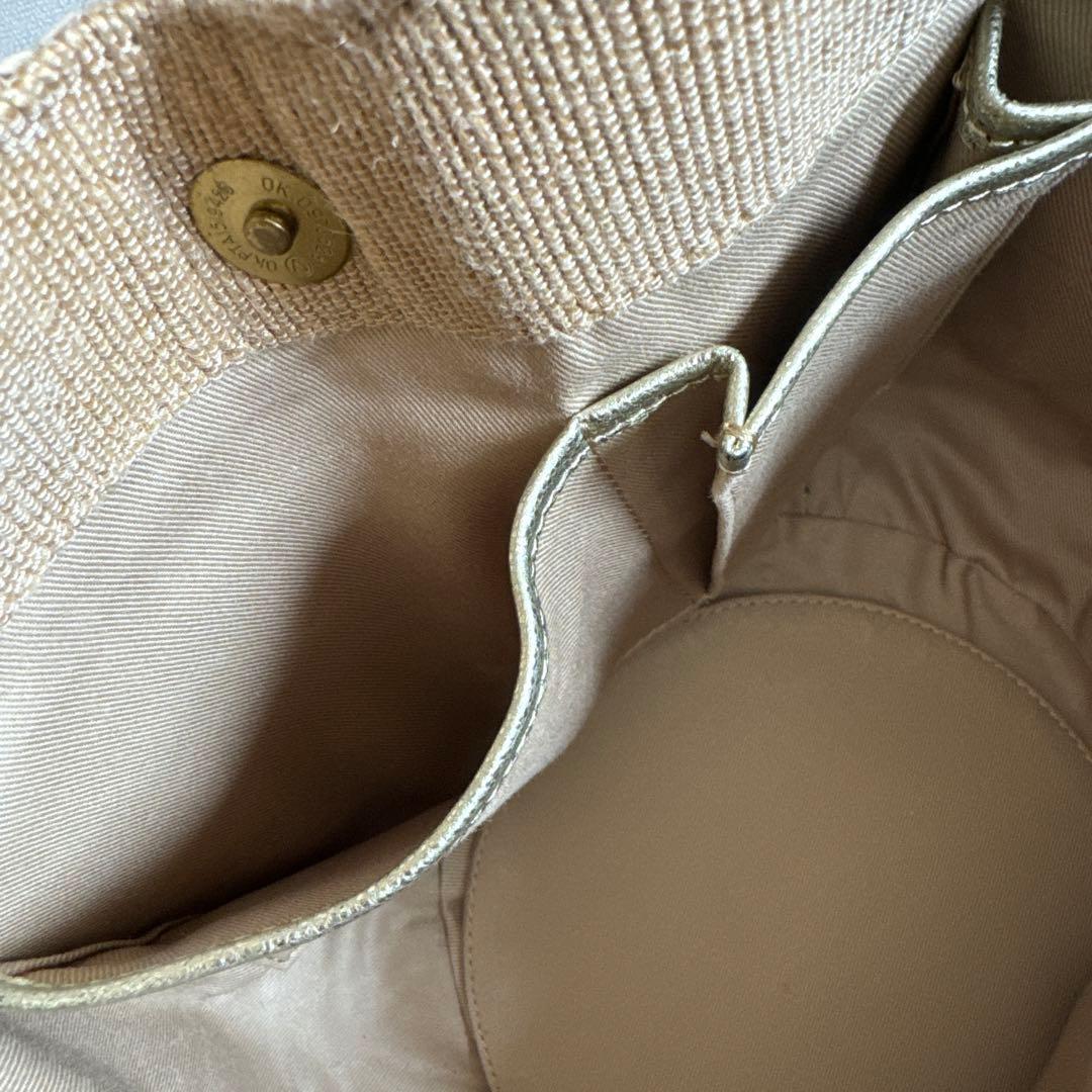 VIORA d'ORO ストロー かごバッグ ベージュ