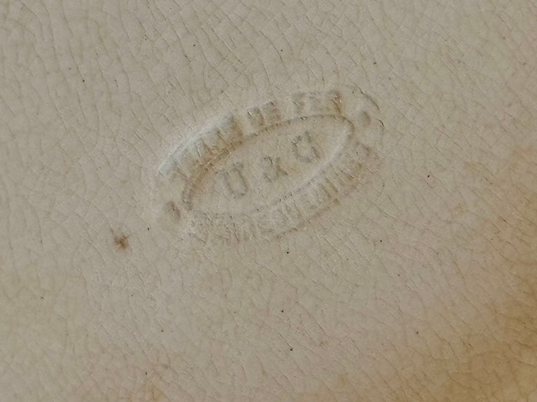 フランスアンティーク サーギュミヌ窯 美しい白いお皿-A 22.5cm