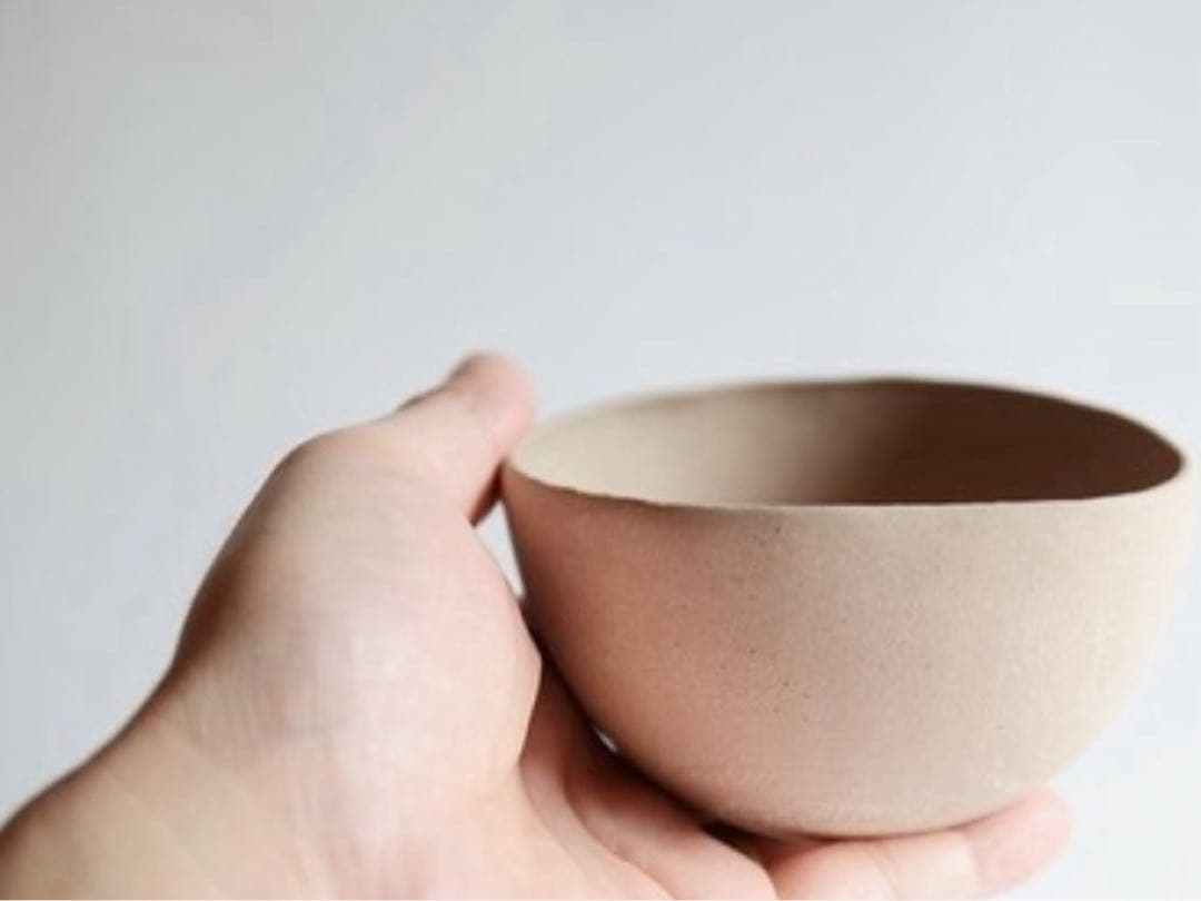 渡辺隆之 くぼみのうつわ　カップ　サンドベージュ　4客