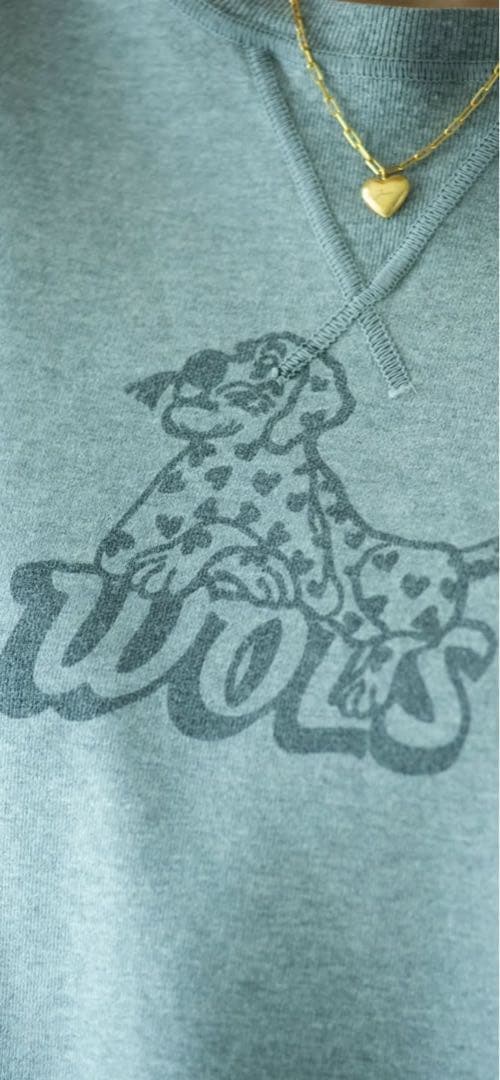 レミレリーフ×ハグオーワー クルーネックスウェット WOLS グレー