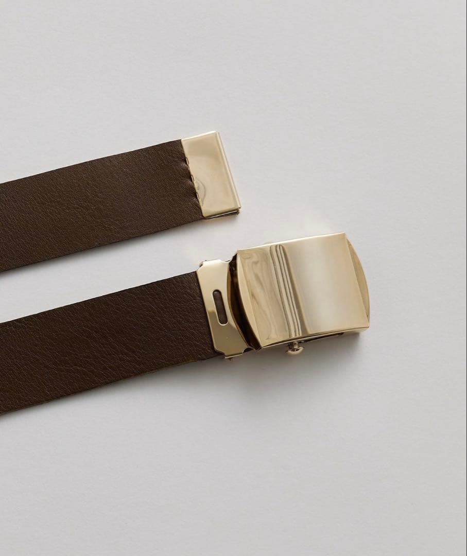 ウィムガゼット 【Hoaw.】 レザーガチャベルト　　ダークブラウン