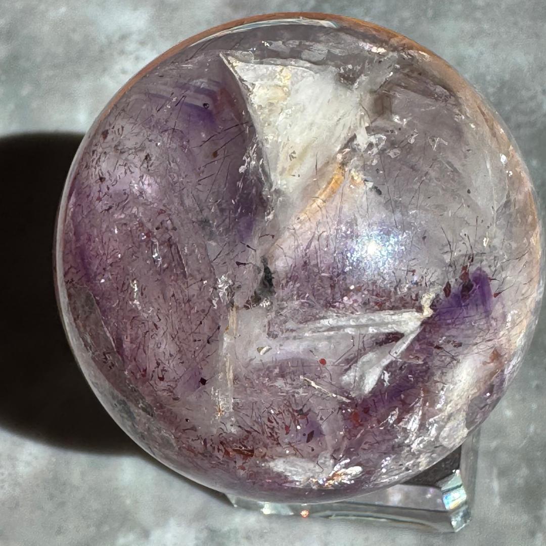 奇跡の水入り丸玉46.5㎜　1点物◇スーパーセブン（セイクリッドセブン）◇