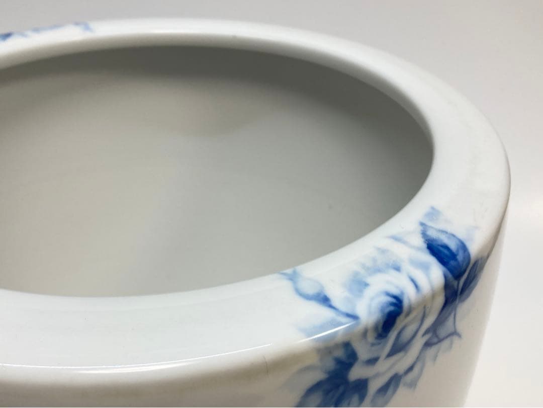 ノリタケ　火鉢　ブルーローズ