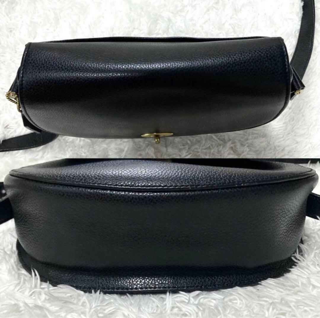 ★美品★ オールドコーチ マディソン 黒 ショルダーバッグ 金具 ターンロック