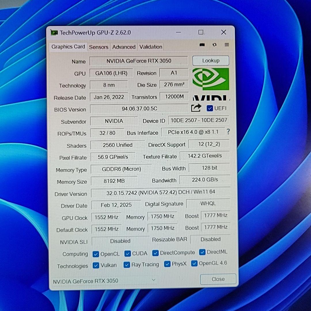 自作ゲーミングPC/Core i5-8500/16GB/RTX3050