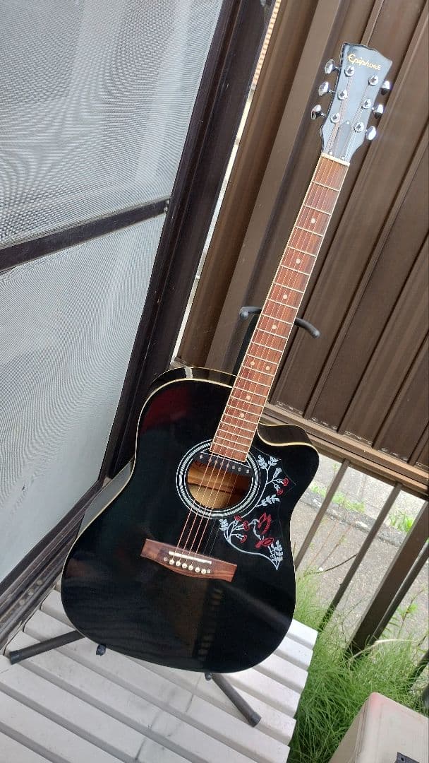 超美品 Epihone ハミングバード カッタウェイ Wピックアップ エレアコ