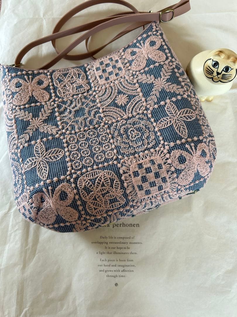 ミナペルホネン★path×forest tileショルダーポシェットハンドメイド