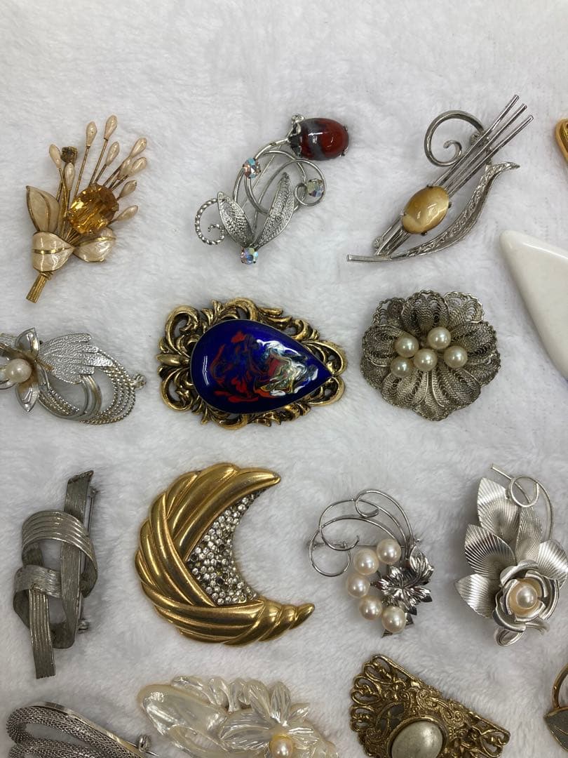 レディース　アクセサリー　プローチ　真珠　宝石　プローチ59点まとめ売り