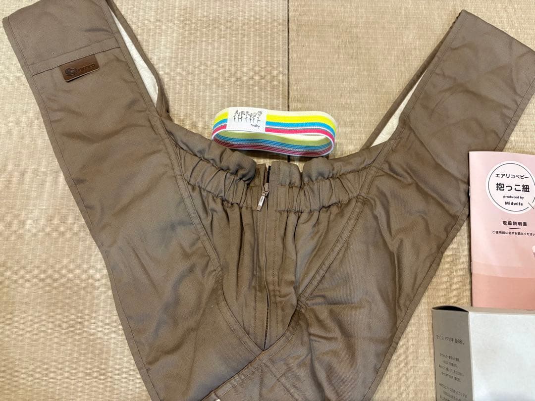 【美品】airrico プレミアム 抱っこ紐 サイズ1 グレイッシュブラウン