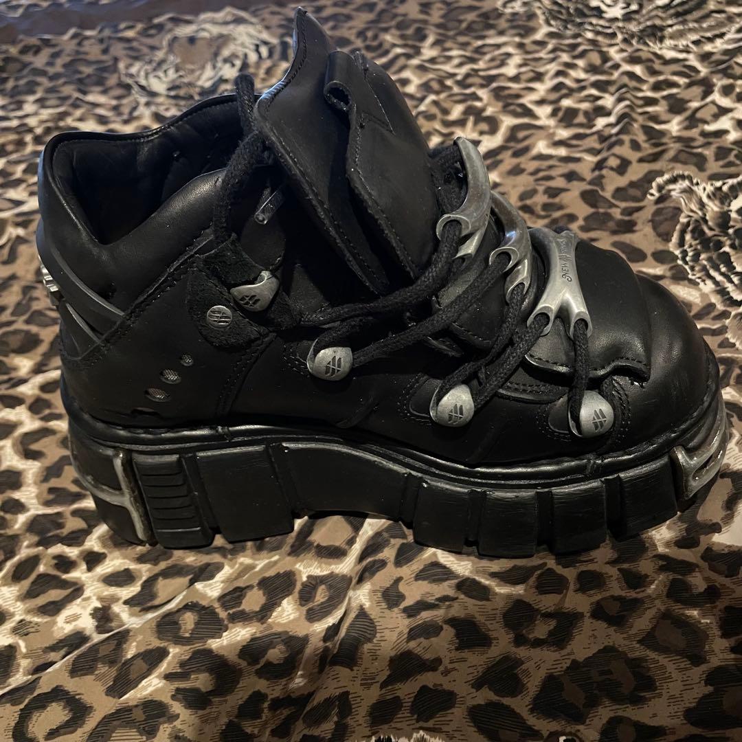 値下げ可 正規品 NEW ROCK ブラックレザーシューズ オリジナル