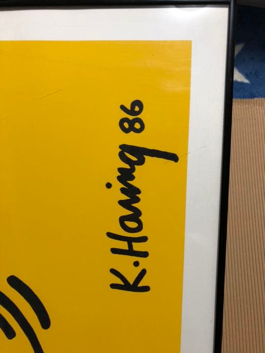 美品 キース・ヘリング作 Bunny on the Run シルクスクリーン