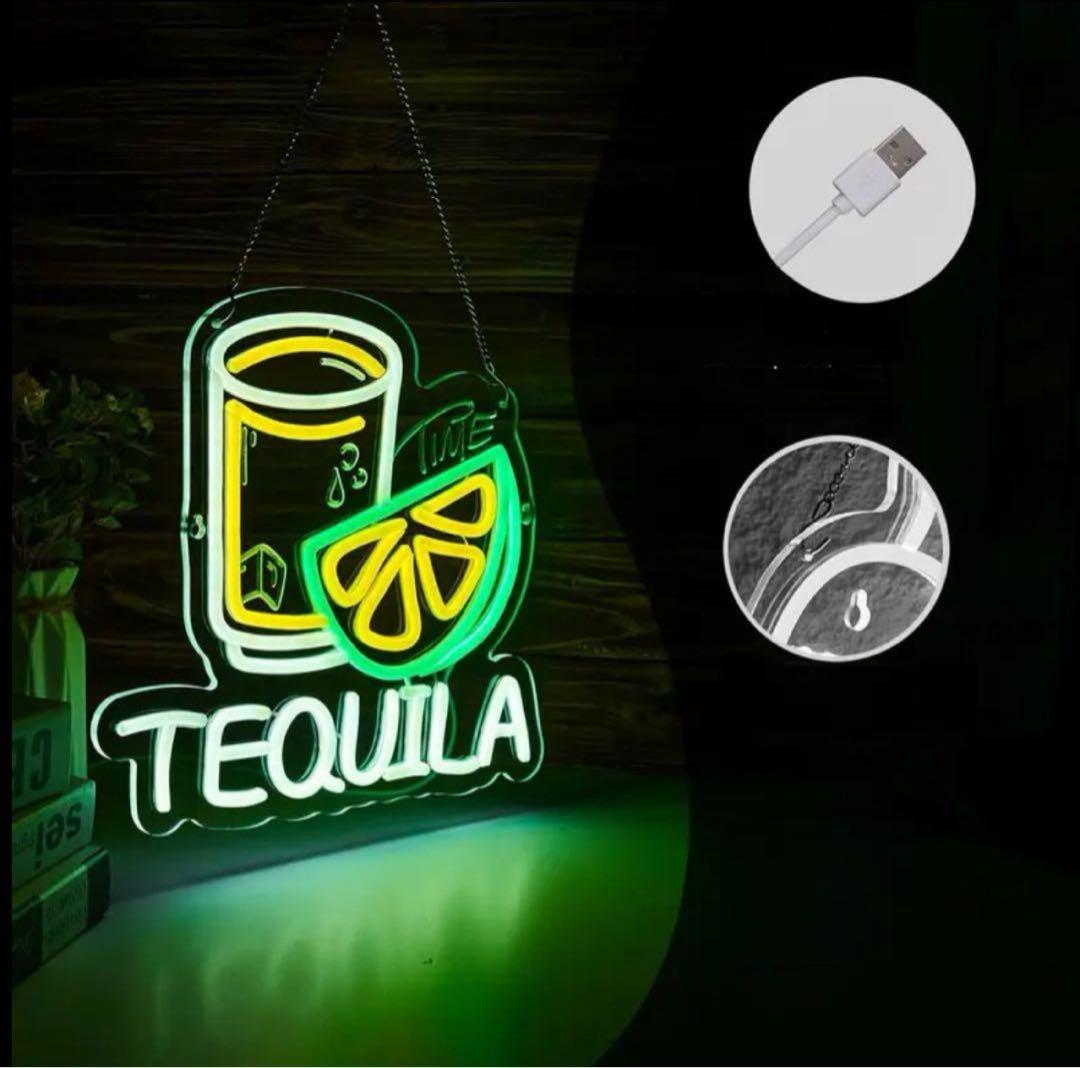 テキーラ ネオン LED 看板 メキシコ パーティー BAR PUB ショット