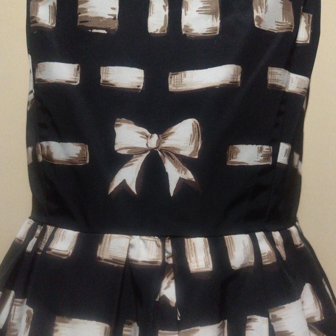 値下げ　REDVALENTINO　リボン模様 ノースリーブ ワンピース