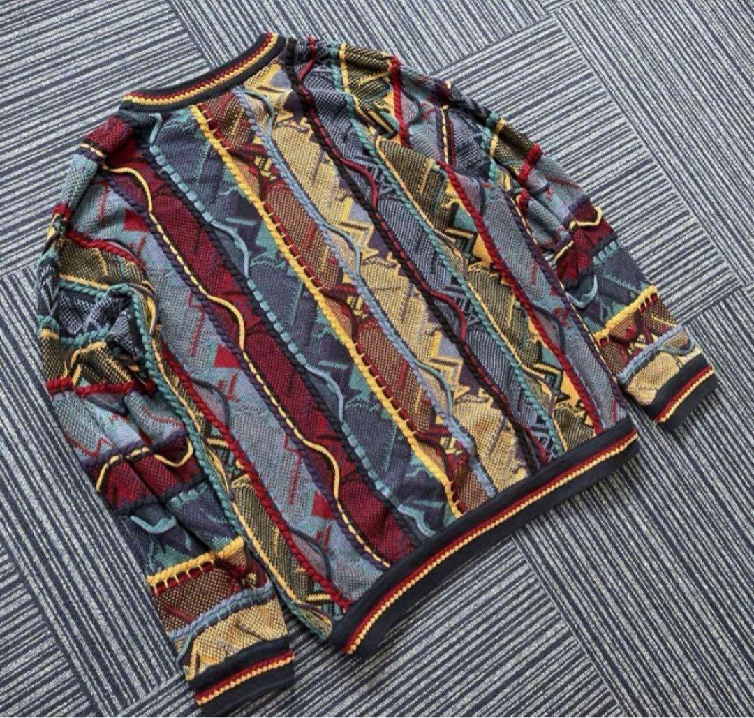 【90's】【最終値下】TUNDRA 3D コットン ニット クレイジーパターン