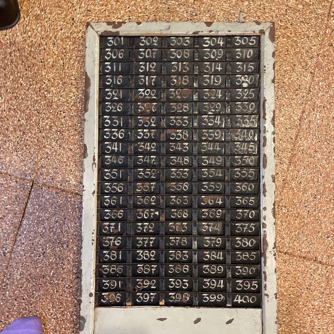 アンティーク　アイアン　ナンバー　美品　鉄　古道具　カード入れ　コーヒーチケット